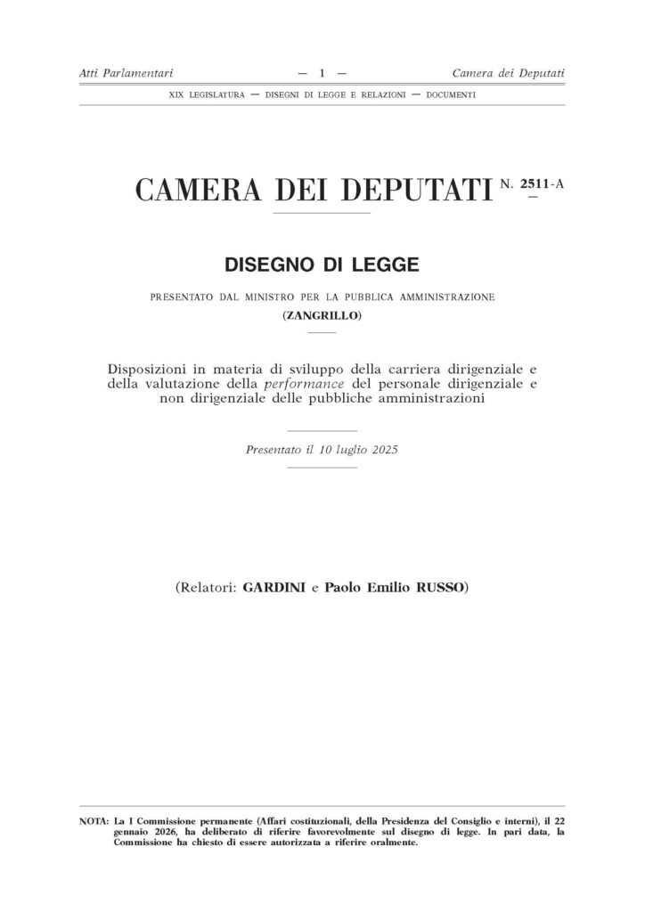 31 – DDL MERITO – IL TESTO DEL PROVVEDIMENTO NORMATIVO