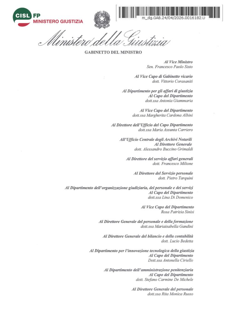 125 – FIRMA ACCORDO FAMIGLIE PROFESSIONALE – CONVOCAZIONE INCONTRO OO.SS. E DELEGAZIONE DI PARTE PUBBLICA DEL 29 APRILE 2026, ORE 12.30