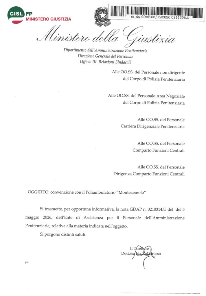 138 – EAP – CONVENZIONE CON IL POLIAMBULATORIO “MONTEZERNOLO” – LA NOTA DELL’AMMINISTRAZIONE